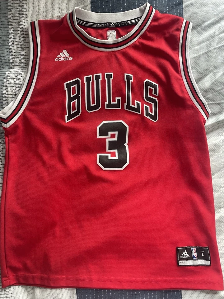 Camiseta deportiva de baloncesto Adidas Dwayne Wade Chicago Bulls NBA Swingman JUVENTUD grande Foto 1 de 4
