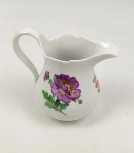 Antik Meissen Porzellan Sahnekännchen Blumen Design Schwertermarke Pfeifferzeit - Bild 1 von 11