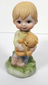 Love Is Kind Porcelain Figure Boy and His Bear Figurine Penco Industries 4 7/8" - Picture 1 of 8