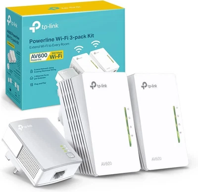 TP-Link TL-WPA4220 TKIT 2-Port Powerline Adapter WiFi Starter Kit Broadband/WiFi - Image 1 of 4