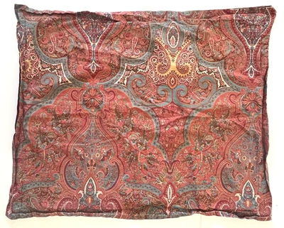 Ralph Lauren Paisley Medallion Red Orange Blue Standard Pillow Sham - Image 1 of 4