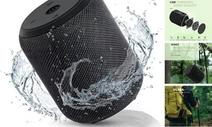 Bluetooth Speakers, 15W Portable Speakers Bluetooth 1PCS-MetallicBlack - Photo 1 sur 7
