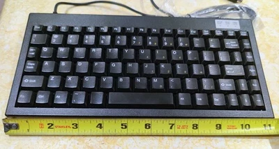 Sejin Electron Wired Mini Computer Keyboard SPR-8630, PS/2 PS2 Small 88 Keys - Image 1 of 4
