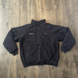 Lands End Bomber Jacket Men Sz Large Full Zip Squall Fleece Lined Weatherproof - Picture 1 of 14