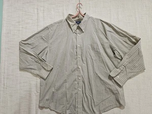 Dockers Hemd Herren XXL braun beige kariert langarm Button Down Kragen - Bild 1 von 10
