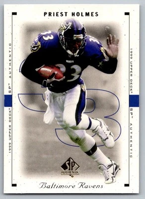 1999 SP Authentic Priest Holmes Baltimore Ravens #7 - Image 1 of 2
