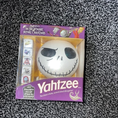 Disney Yahtzee Jack Skellington Nightmare Before Christmas Dice Game Travel Size - Image 1 of 4