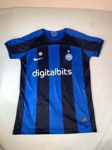 Inter Milan 2022/2023 Home Shirt Nike DRI-FIT ADV Soccer Jersey Size L futbol - Picture 1 of 7