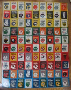 FLEER NFL HELMETS In-Gloss STICKER Patches Uncut Sheet SUPER BOWL XII Cowboys - Picture 1 of 14