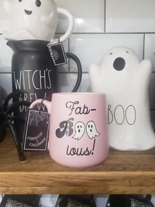 Tkmaxx Halloween Fab Boo lous Ghost Kaffeetasse seltener Artikel Pastell rosa Kwai - Bild 1 von 3