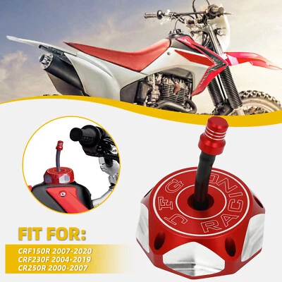 Cubierta de tapa de tanque de combustible CNC para moto de cross Honda CR85R CRF150R CRF230F CR250R roja Foto 1 de 4