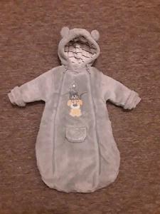 Jacky Baby Wagensack Winter hellgrau "Best friends" unisex Gr. 50/56 * neuwertig - Bild 1 von 3
