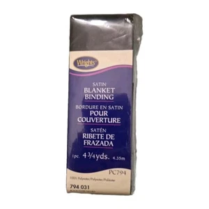New 1 Wrights Satin Blanket Binding Black 2in x 4-3/4yds 794 031 - Picture 1 of 2