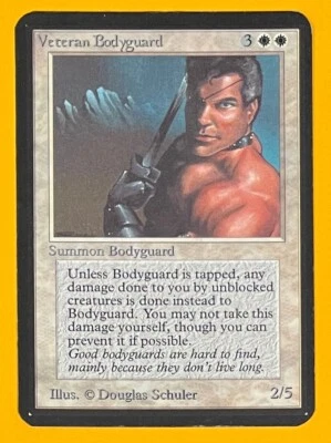 MTG VETERAN BODYGUARD Alpha (OldManMTG 012-018) - Image 1 of 4
