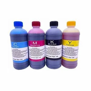 4 tusze uzupełniające luzem do drukarki atramentowej HP 4 kolory zestaw 500 ml - Zdjęcie 1 z 4