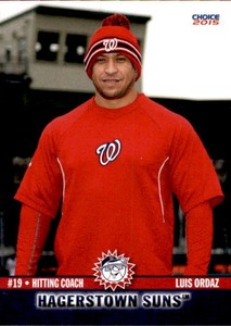 2015 Hagerstown Suns Choice #32 Luis Ordaz Maracaibo Venezuela VZ Baseball Card