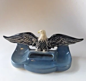 Vintage Mens Valet Wallet Caddy Ceramic Eagle Americana - Picture 1 of 6