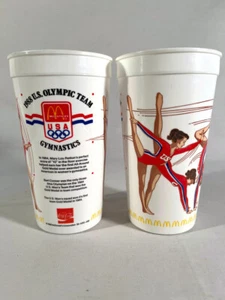 Two 1988 McDonald's US Olympic Gymnastics Team 32oz. Commemorative Cups - Picture 1 of 6