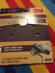 NEU ✿ 3M Sandstrahler 3 Stück 5" 8 Loch 80er Körnung Schleifscheibe 9522ES E2 - Bild 1 von 2