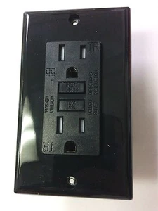 (20 piezas) NUEVO 15A Resistente a la Manipulación TR GFCI 15 Amp NEGRO con LED - Imagen 1 de 3
