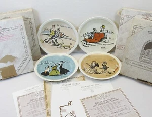 Norman Rockwell Set of 4 on Tour Plates 1982 Newell Pottery Limited Numbered - Picture 1 of 7