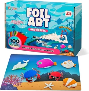 Foil Arts & Craft Activity - Sea Animals - Preschool Arts and Crafts Kit - Picture 1 of 1