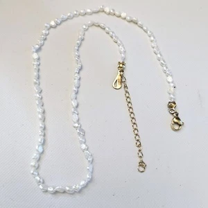 High Quality Pearl Necklace Genuine Natural White 18" Choker - Picture 1 of 5