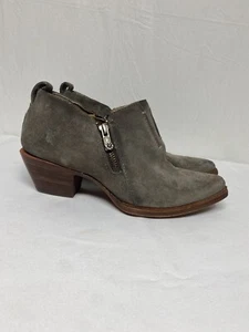 Botines FRYE Sacha para mujer talla 6 B gris gamuza botín tacón punta puntera - Imagen 1 de 9