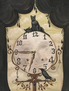 1.5x2 IMPRESIÓN EN MINIATURA DE PINTURA RYTA ESCALA 1:12 Halloween Arte Gato 🙂 - Imagen 1 de 1