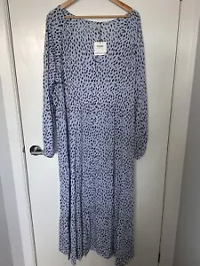 Cartel & Willow Boho Animal Print Maxi Dress Size AUS 18 NEW - Picture 1 of 9