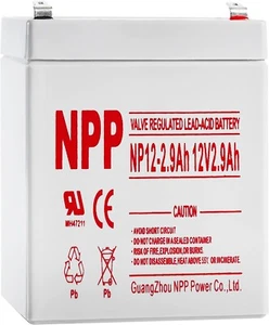 NP12-2.9Ah 12V 2.9Ah SLA Rechargeable Battery Replace ES2.9-12 PC2.9-12L UB1229T - Picture 1 of 5