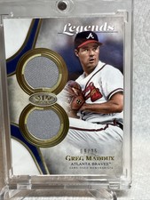 2021 TOPPS TIER ONE # T1LT2-GM GREG MADDUX DUAL RELIC LEGENDS/25