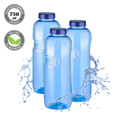 3 Stück Tritan Trinkflasche 750ml BPA frei Flasche Sport Wasser Kavodrink 3PCS - Bild 1 von 4