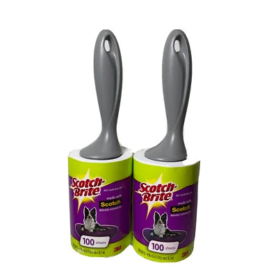Rollo de pelo para mascotas Scotch Brite 100 hojas con adhesivo marca Scotch lote de 2 rodillos Foto 1 de 4