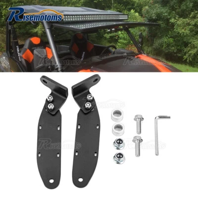 Upper Roof 42'' Curved LED LIGHT BAR Mount Brackets For Polaris General 1000 4 - Image 1 of 4