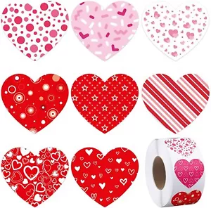 25 Adesivi Cuore Buon San Valentino Festa Bomboniere Fornitura Insegnante Amore #3 - Foto 1 di 1