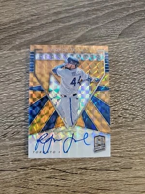 2020 Panini Spectra Signatures Neon Orange Prizm 1/3 ROWDY TELLEZ Auto Blue Jays - Image 1 of 4