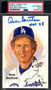 Don Sutton PSA DNA Coa Signed Perez Steele Postcard HOF 98 Autograph - Picture 1 of 1