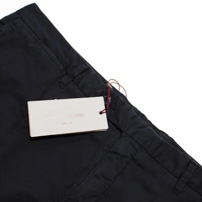 Pantalones chinos/informales Luciano Barbera nuevos con etiquetas talla 54 38 mezcla de algodón azul liso EE. UU. Foto 1 de 4