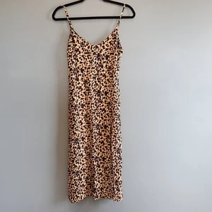 Reformation Crimini Blitz Cheetah Animal Spotted Cami Slit Midi Dress Size 0 - Picture 1 of 12