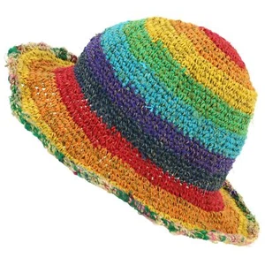 LoudElephant Hemp & Cotton Sun Hat - Rainbow - Picture 1 of 4