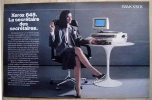 Publicité Papier - Machine À Écrire Électronique Rank Xerox 645 De 1985 - Photo 1/1