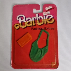 Barbie Fashion Extras #7957 Vintage 1984 Mattel, Orange Purse, Green Bag, Sealed - Picture 1 of 2