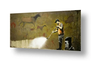 Wall Cave Painting Powerwash by Banksy | Poster or Wall Sticker Decal | Wall art - Picture 1 of 19
