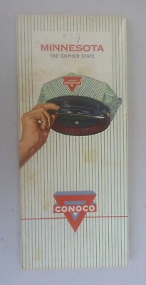 1963 Minnesota road map Conoco  oil  gas Gopher State - Image 1 of 4