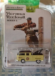 GREENLIGHT 1972 VOLKSWAGEN DOUBLE CAB LADDER TRUCK SERIES 3 NORMAN ROCKWELL NEW - Picture 1 of 6