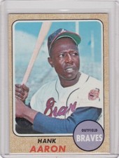 AM: 1968 Topps Baseball Card #110 Hank Aaron Atlanta Braves - ExMt