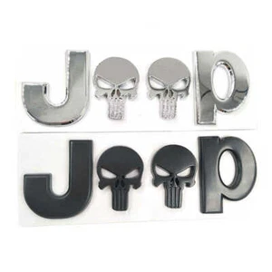 1x new metal skull badge NAMEPLATE TRUNK BADGE EMBLEM FIT ALL CARS - Foto 1 di 6