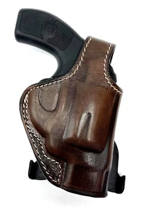 For 2" CHARTER ARMS 22/38, Right Hand Brown Leather Roto PADDLE Holster - Picture 1 of 7