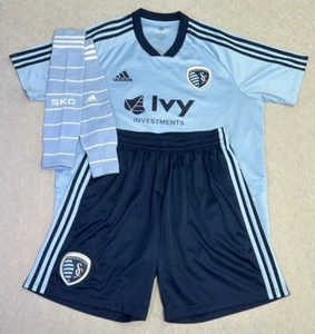 Kit de pantalones cortos de uniforme azul Adidas MLS Sporting KC Kansas City #10 talla L - Imagen 1 de 15